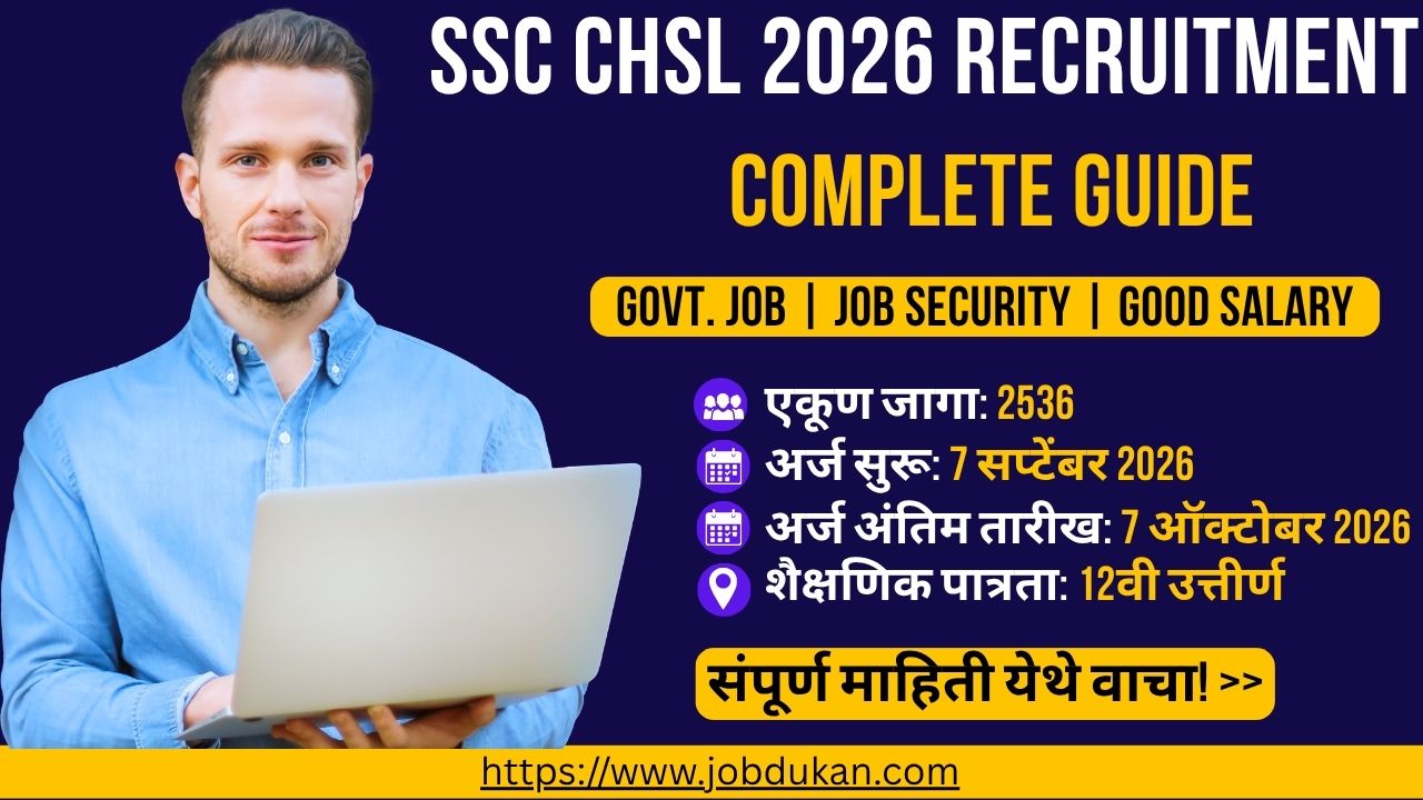 SSC CHSL Recruitment 2026 – 2536 पदांची भरती