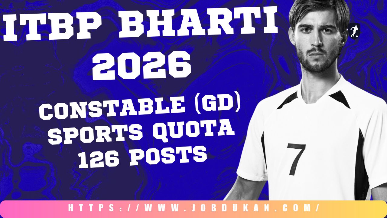 ITBP Constable GD Sports Quota Bharti 2026
